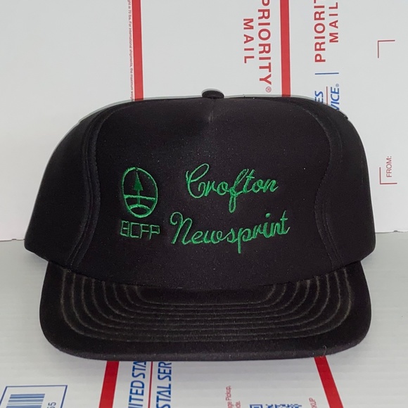 BCFP Crofton Newsprint Foam Snapback Hat Trucker Cap News print paper Newspaper - Picture 1 of 6